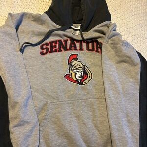 Gray and Black Senators Hoodie